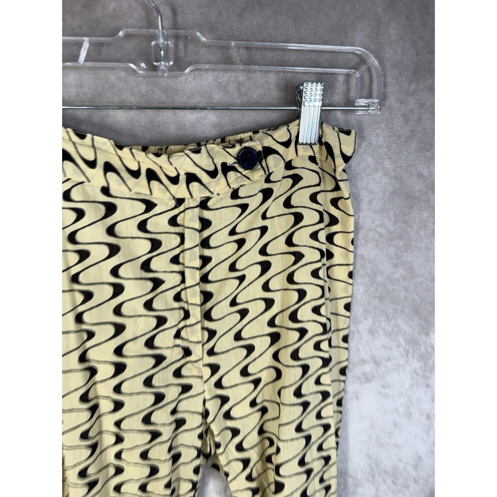 Gimaguas Abstract Wave Flared Pants In Beige Women's Size XS - Picture 8 of 8